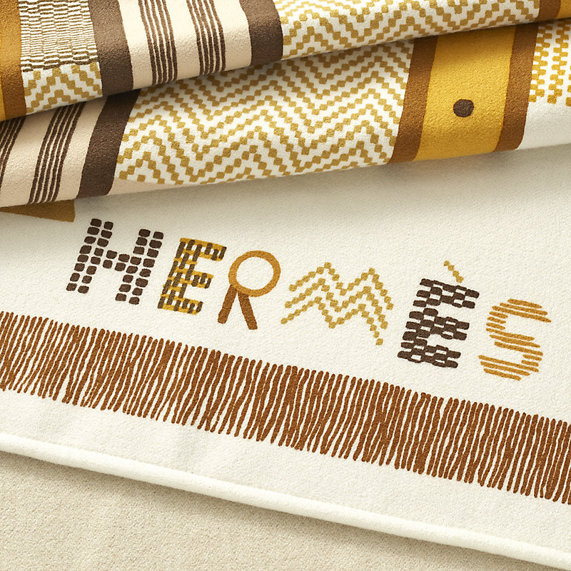 Selles en Duo blanket - Brown | Hermès USA